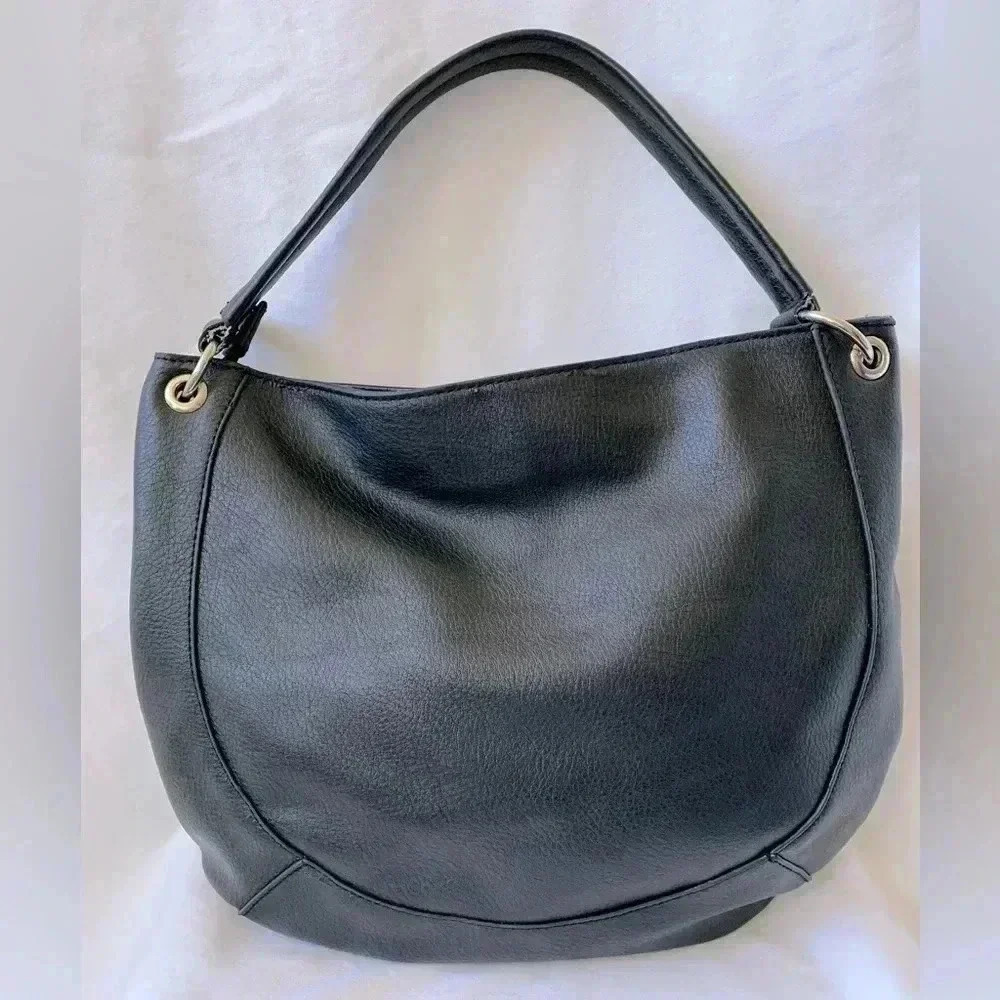 Simon Chang Satchel Bag, black, one large inner pocket, one large outer pocket - Picture 2 of 15